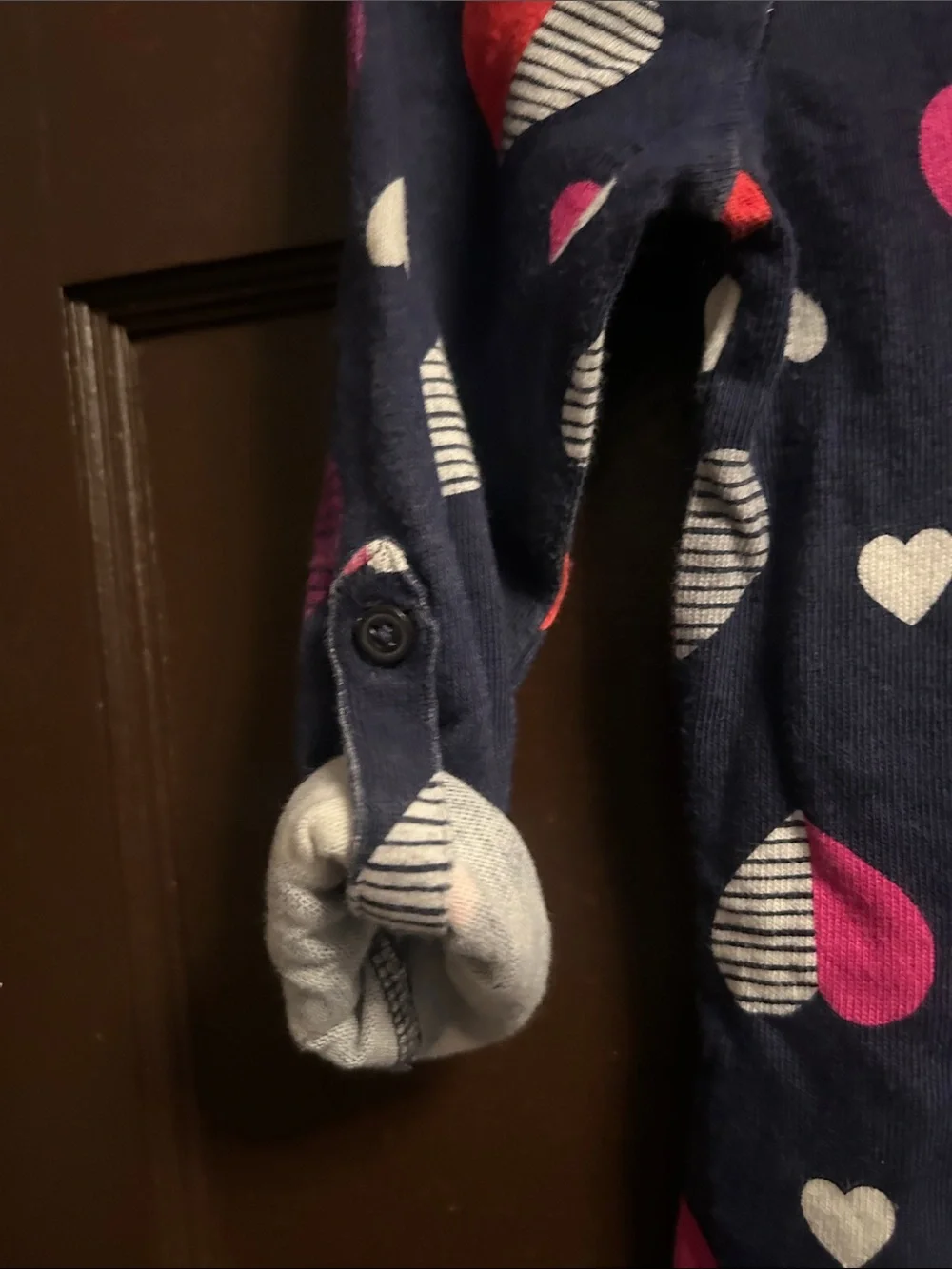 Gymboree Navy Heart Print Dress - Pink, White & Red Hearts